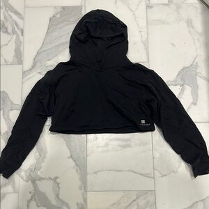 Black Cropped Hoodie